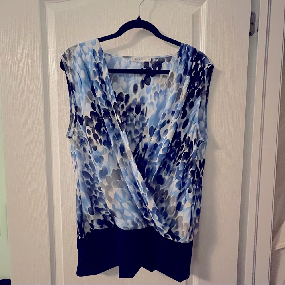 Blue Printed Top
